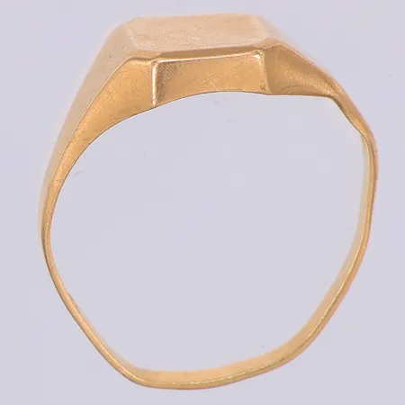 Klackring, stl ca 19, defekt, skev, 18K Vikt: 3 g