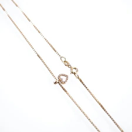 Collier m hänge, venezia, 38,5cm, bredd 1,5mm, hänge 10mm x 10mm, 18k Vikt: 4 g