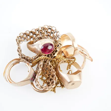 Diverse guld, 18k Vikt: 46,7 g