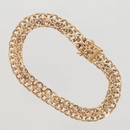 Armband, x-länk, 20cm, bredd: 9,3mm, 18K, 24,6g.