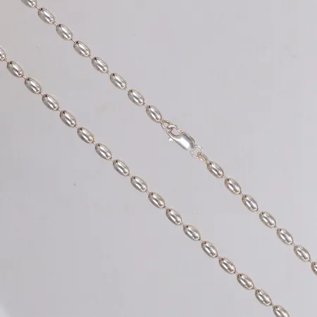 Collier, längd 43cm, bredd 3,9mm, 925/1000 silver Vikt: 17,3 g