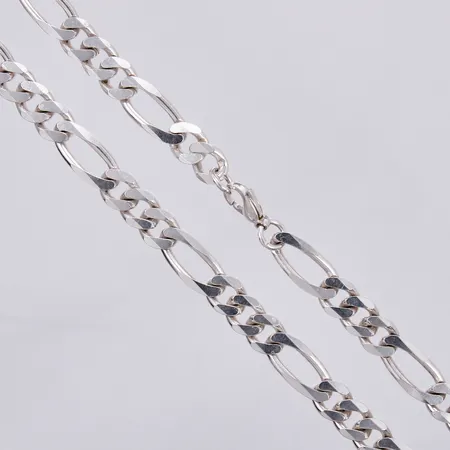 Kedja Figaro, längd: ca 60cm, bredd: ca 10mm, 925/1000, silver Vikt: 73,1 g