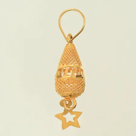 Hänge, 35x7,5mm inklusive hängöglan, 21K Vikt: 1,2 g