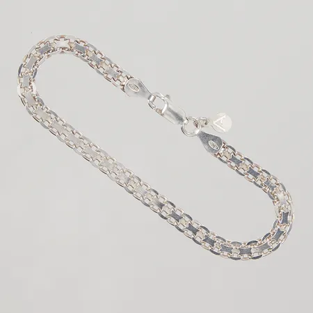 Armband X-länk, 17,5cm, bredd 4,7mm, 925/1000 silver Vikt: 6,6 g