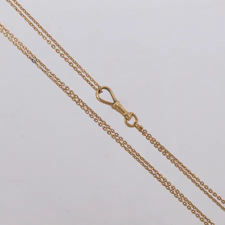 Klockkedja, Ankar, längd 134cm, bredd 1mm, 18K Vikt: 10,6 g