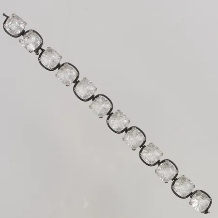 Armband, Swarovski, 22cm, bredd; 17mm, oädel metall, tillhörande etui, 