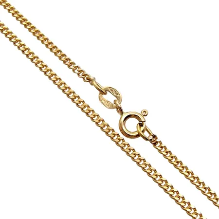 Halskedja Pansar, 18K guld, Balestra Italien, Guldfynd (GFAB), svensk kontrollstämpel, längd 41,5 cm, bredd 1,7 mm, fint skick Vikt: 5 g