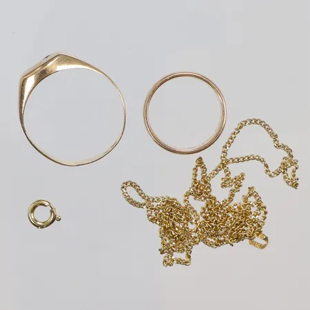 Diverse guld, skevt/gravyr/defekt, 18K Vikt: 11,3 g