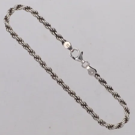 Armband, längd 19,5cm, bredd 2,2mm, 925/1000 silver Vikt: 7,1 g