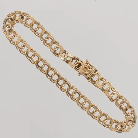 Armband, Bismarck, 19,5cm, bredd: 6,7mm, 18K, 14,5g.