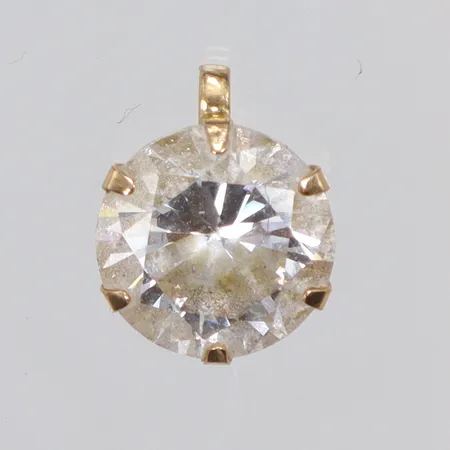 Hänge med vit sten, 10x6mm, 18K,bruttovikt 0,9 Vikt: 0,9 g