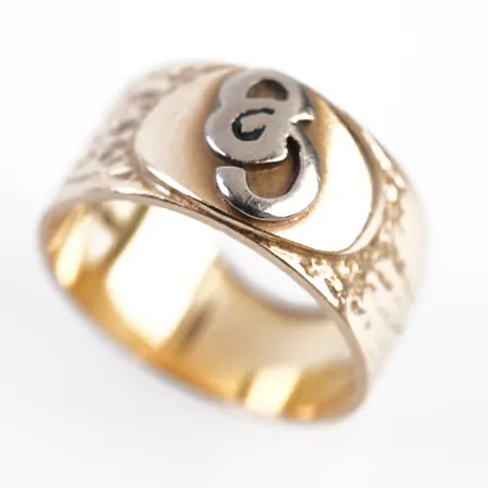 Ring, stl 20½(11mm, 18k Vikt: 12,4 g
