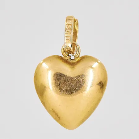 Hänge hjärta, 11x19mm inklusive ögla, ihålig, 18K Vikt: 0,6 g