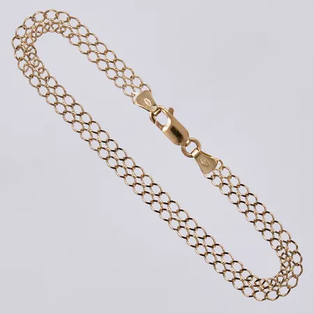 Armband x-länk, längd: ca 18,5cm, bredd: ca 5mm, 18K Vikt: 3,5 g