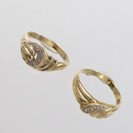 Guldskrot, stenar, skeva, 14K Vikt: 5,7 g