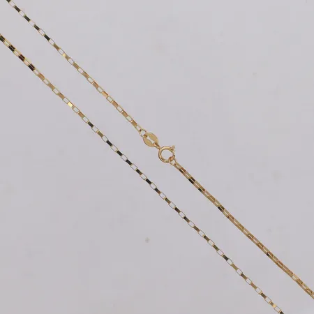 Kedja, längd 45cm, bredd 1,0mm, 18K Vikt: 2,3 g