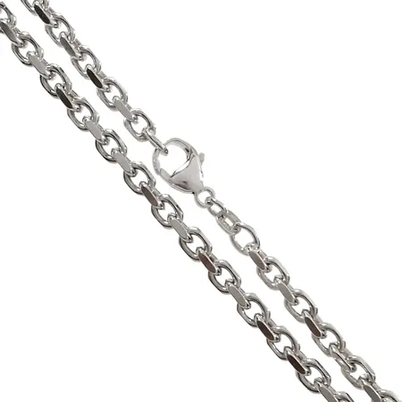 Halskedja Ankarlänk, silver 925/1000, Italien, längd 50 cm, bredd 4 mm Vikt: 23,3 g