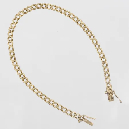 Armband, pansarlänk, längd 19½cm, bredd 4mm, 18K guld Vikt: 8,8 g