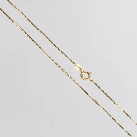 Kedja Pansar, längd 42cm, bredd 0,9mm, 18K. Vikt: 1,4 g