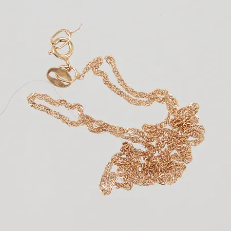 Kedja Singapore, defekt, av, trasslig, 40,5cm, 18K,  Vikt: 1,2 g