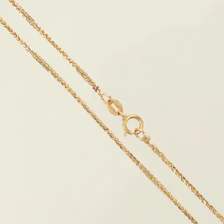 Kedja rävsvans, 46cm, bredd 1mm, 14K Vikt: 2,1 g