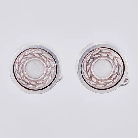 Ett par manschettknappar, Ø ca19mm, Metallfabriks A/B C C Sporrong & år 1967, 830/1000, silver