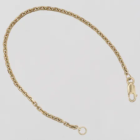 Barnarmband, Ankarlänk, längd: 14 cm, bredd: 2 mm, 18K guld. Vikt: 2,3 g