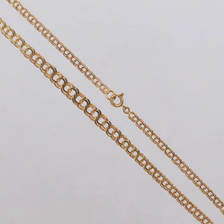 Kedja doserad Bismarck, 44cm, bredd 3,3-5,5mm, 18K Vikt: 10,5 g