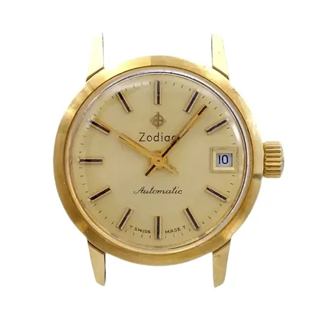 Damur Zodiak, 18K guld, Ø22 mm, automatisk - defekt urverk, referensnummer 560099, gravyr, bruksmärken, 14,5g