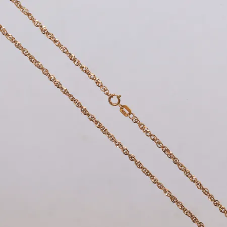 Kedja, tvinnad, 42cm, bredd 2mm, GHA, 18K Vikt: 3,4 g