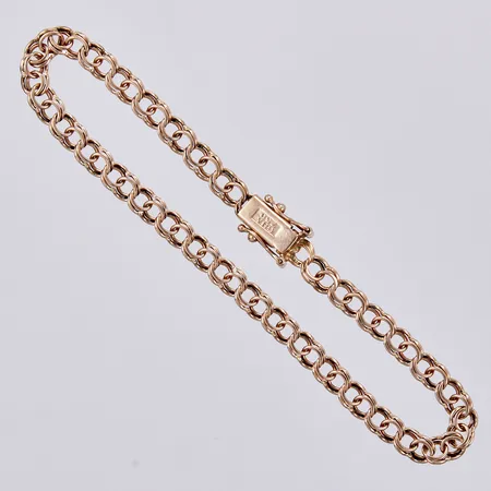 Armband Bismarck, längd ca 19,2cm, bredd ca 4mm, GHA årsstämpel saknas, 18K Vikt: 6,8 g