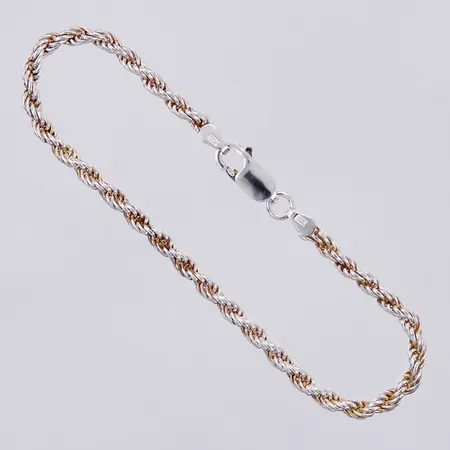 Armband Cordell, längd: ca 19,5cm, bredd: ca 3,5mm, GHA, 925/1000 silver Vikt: 7,4 g