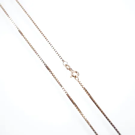 Halskedja, venezia, 70cm, bredd 1,5mm, 9k Vikt: 6,1 g