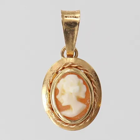 Hänge Camè, 17x9mm ink ögla, 18K. Vikt: 0,7 g