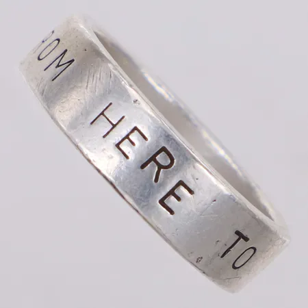 Ring, From Here to Eternity, Efva Attling, stl 20¼, bredd 6,4mm, repor, slitage, 925/1000 silver Vikt: 9 g