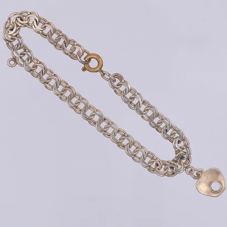 Armband, Bismarck, 17,8cm, bredd 6mm, en berlock, en saknas, lås i metall, 830/1000 silver Vikt: 8,9 g