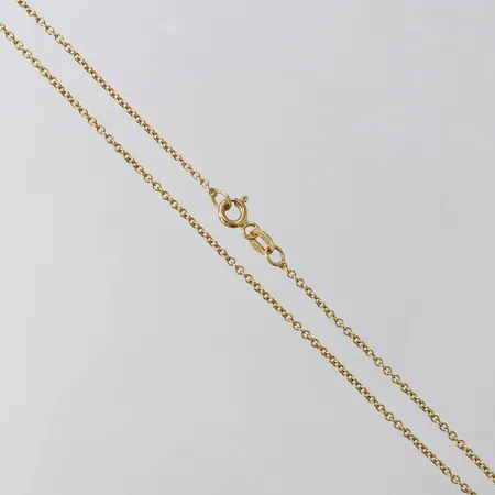 Kedja Ankar, längd 42cm, bredd 0,9mm, 18K.  Vikt: 2,8 g