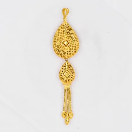 Hänge, längd 83mm, ihålig, 21K Vikt: 5,7 g