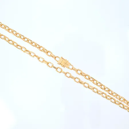 Halskedja, ankarlänk, längd 76,5cm, bredd 5mm, 18K, 66g Vikt: 66 g