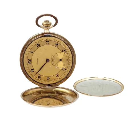 Fickur Urania, 14K guld, savonette, Ø50 mm, manuell, defekt, 75,8g Vikt: 75,9 g