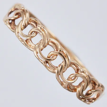 Ring Bismarck, SGP, stl: 17½, bredd ca 1-4mm, 18K Vikt: 0,9 g