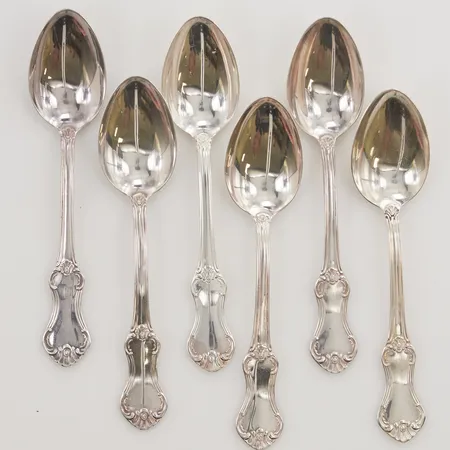 6 Kaffeskedar, modell: Patricia, 12cm, 830/1000 silver, 95,0g.