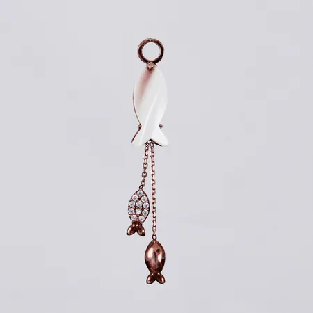 Hänge med stenar, längd ca 5cm, 925/1000 silver Vikt: 1,8 g