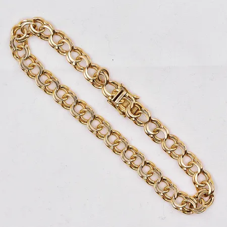 Armband Bismarck, 20,5cm, bredd 7,4mm, 18K Vikt: 18 g