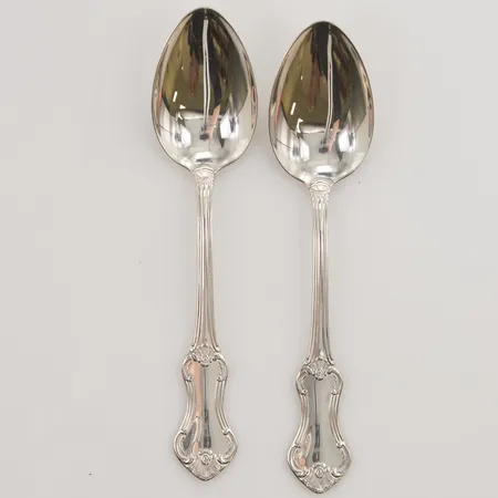 2 Skedar, modell: Patricia, 15,5cm, 830/1000 silver, 66,8g.