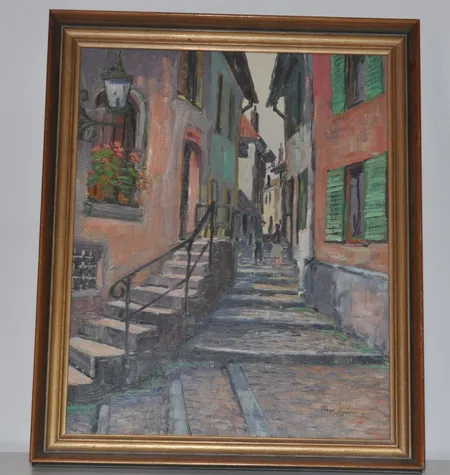  Oljemålning Theor Björne inre mått 48 x 38 cm, ramens mått 56 x 46 cm Vikt: 0 g