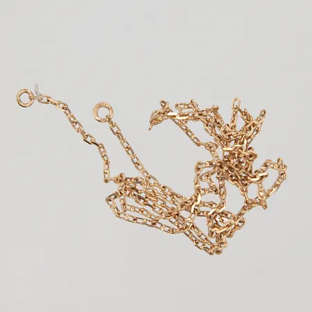 Kedja, skadad länk, saknar lås, 14K Vikt: 4 g