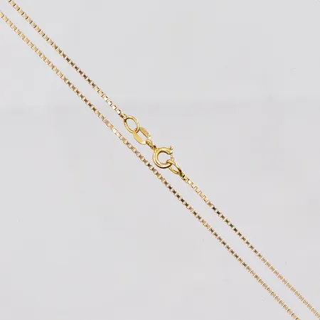 Kedja Venezia, 51cm, bredd 1mm, klämd länk, 18K Vikt: 4,4 g