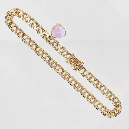 Armband Bismarck, 20cm, 5,3mm, en berlock, 18K Vikt: 11,3 g