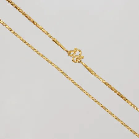 Kedja, ca 52cm, bredd 1,6mm, s-lås, 23K  Vikt: 7,7 g